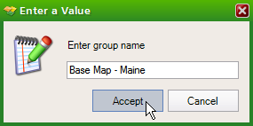 Edit group name window